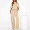 Damen Zweiteiliges Sommer Leicht Lockeres Oberteil und Hose Freizeitset