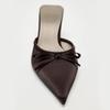 Designer Luxury Sexy Thin High Heel Summer Women Slippers Fashion Cover Toe Dress Slides Ladies Stripper Party Sandals
