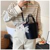 Mini Handbag With Flower Pendant Women's 2025 New Fashion Mobile Phone Bag High-end Small Exquisite Crossbody Bucket Bag