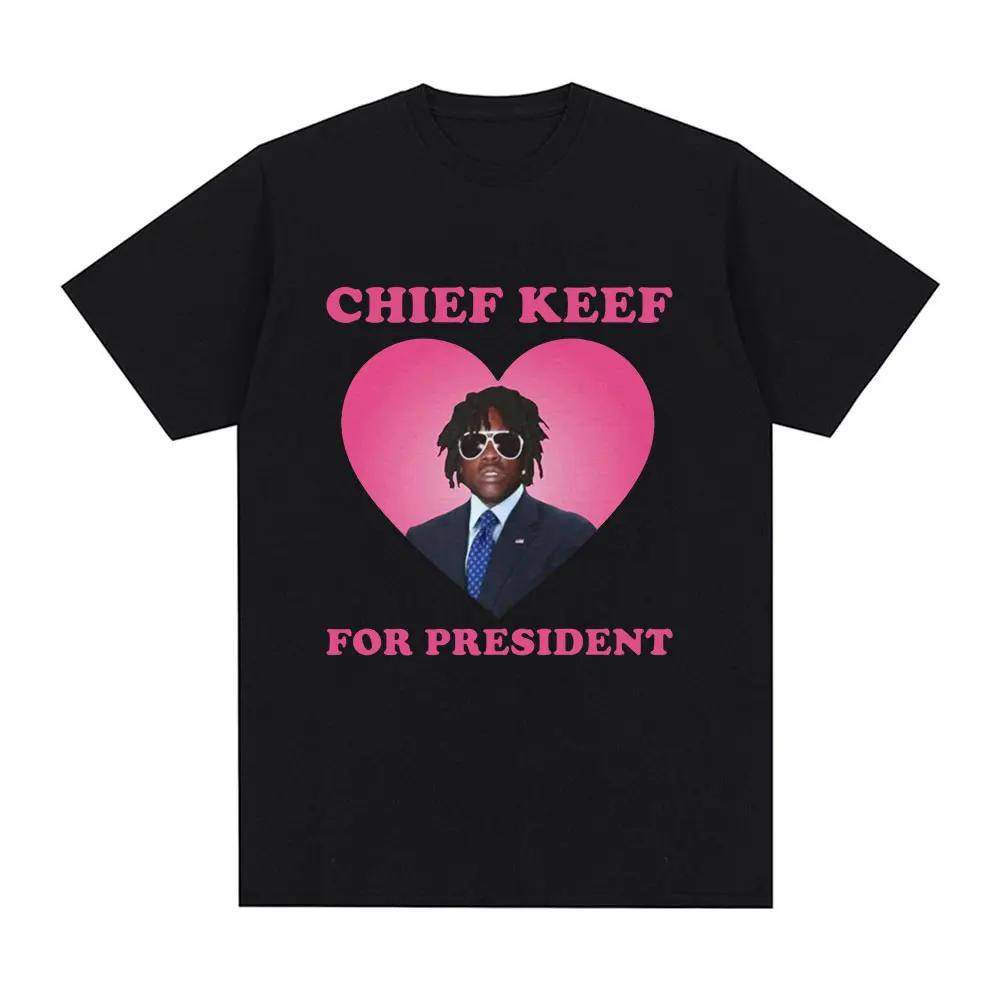 I Love Chief Keef T Shirt Unisex's Fashion Casual Short Sleeve T-shirt Vintage Gothic Oversized Cotton T-shirts Hip Hop Streetwear Unisex Top