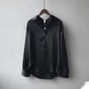 Spring Fashion Button Up Satin Silk Shirt Vintage Blouse Women White Tops Lady Long Sleeves Female Loose Street Shirts
