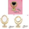 3pcs/set 1:12 Scale Dollhouse Vintage Comb Dressing Mirror For Doll House Bathroom Furniture Decor Accessories Kids Play Toys