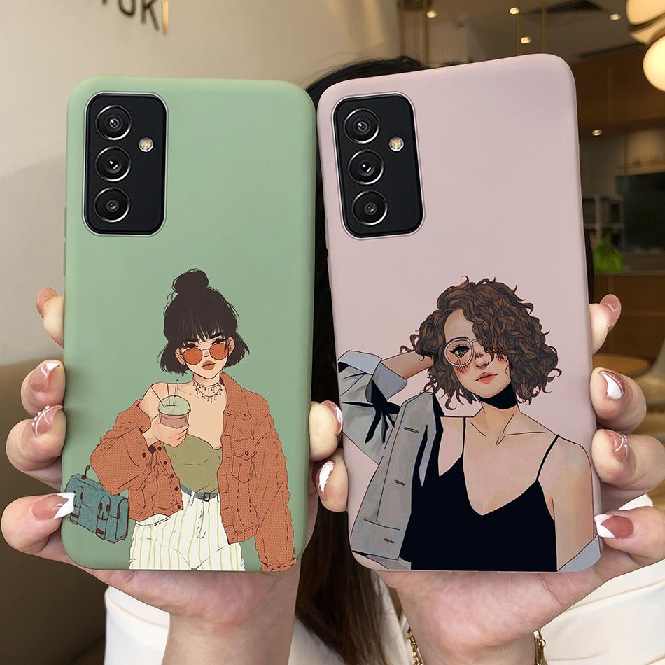 For Samsung A82 Phone Case Butterfly Lavender Matte Cover For Samsung Galaxy A82 A 82 Funda Soft Silicone Shockproof Bumper Capa