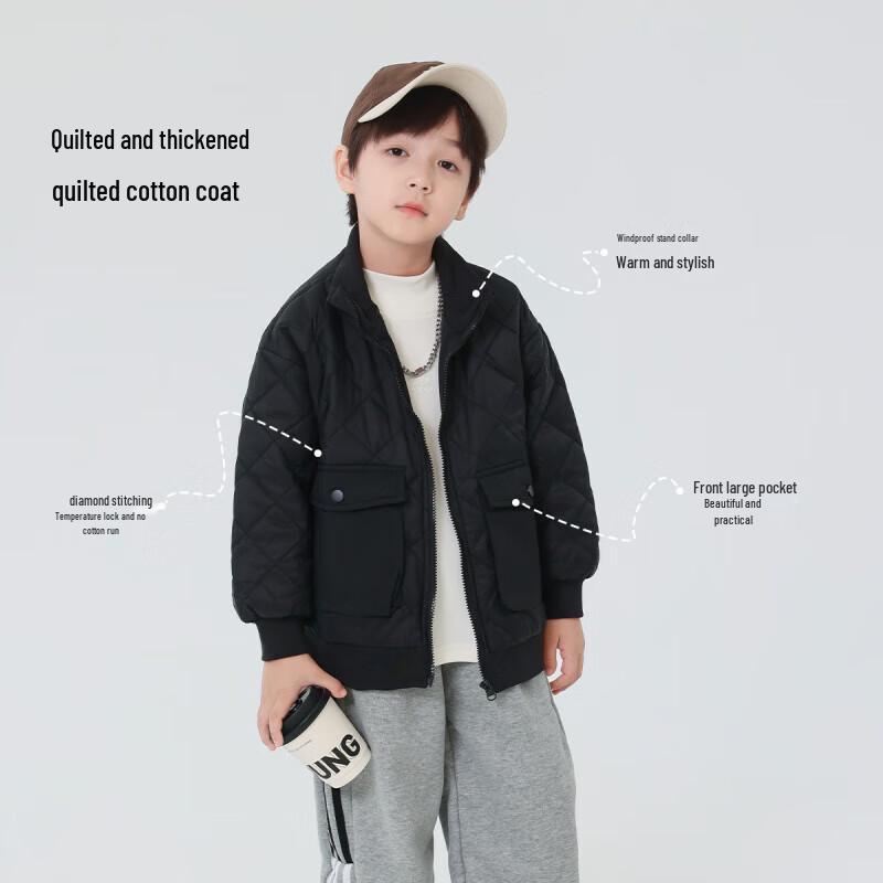 

YOUYOUTONGHUA Boys Hooded Padded Winter Jacket 110 56