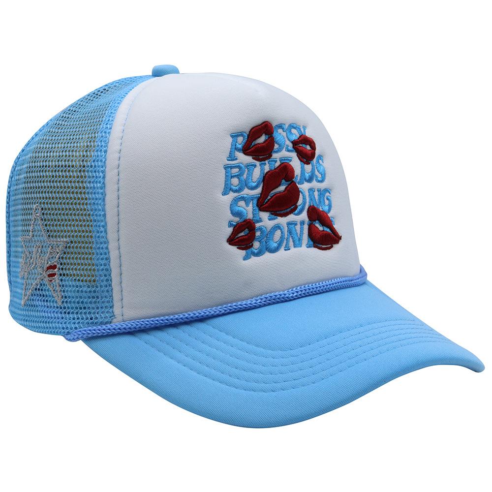 American Style Letters Lip Embroidered Baseball Hats Men Women Outdoor Sunshade Adjustable Breathable Fashion Street Truck Caps
