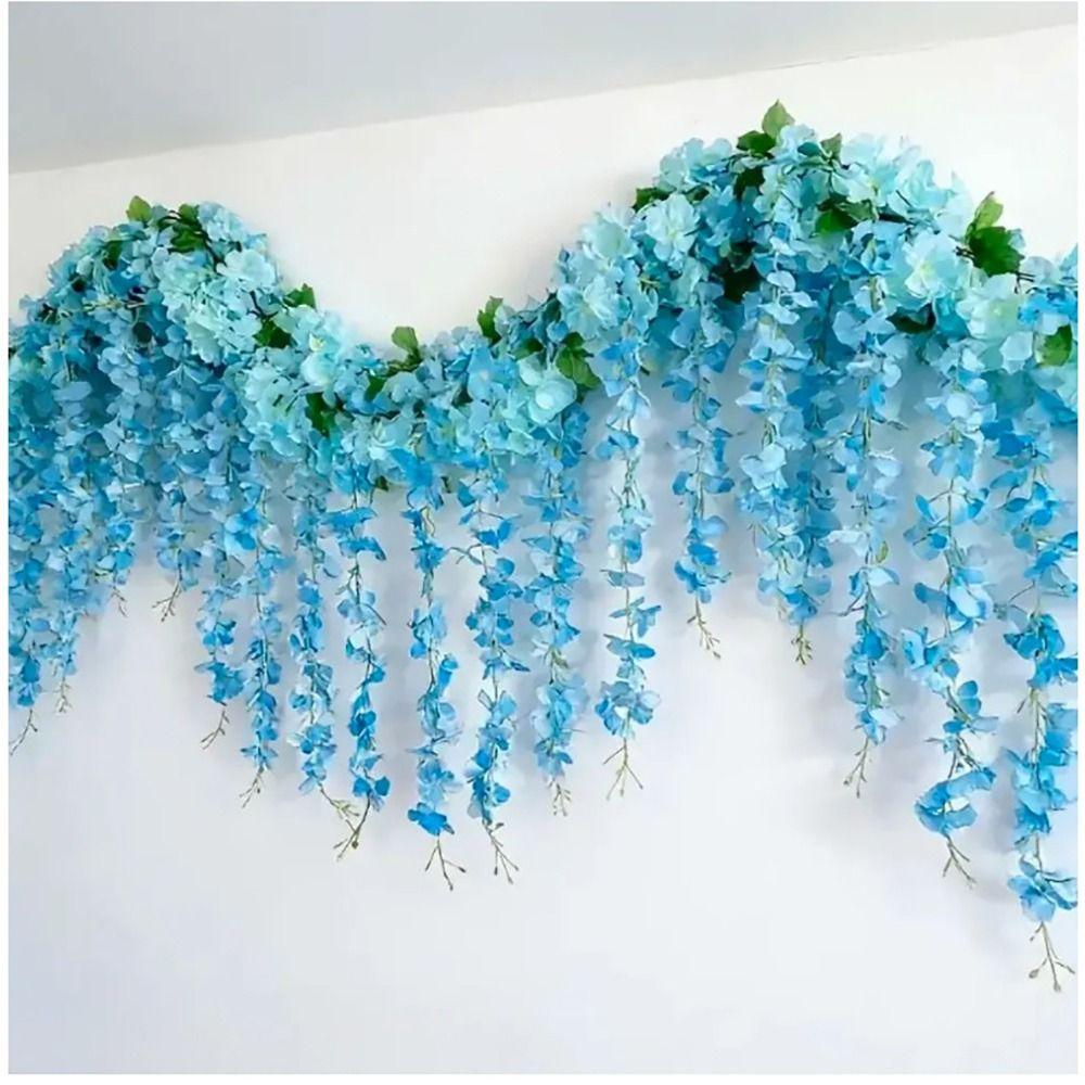 Cherry Flower Artificial Wisteria Flower Vine Multicolor Faux Flower Vine Party Ornaments