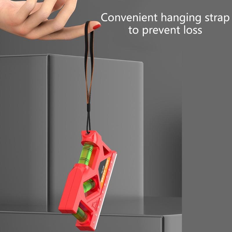 Magnetic Torpedos Level and Ruler, 180/90/45/45 Degree Bubble,Horizontals Ruler Spirits Level for Woodworking