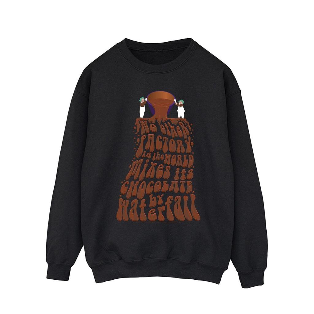 Willy Wonka Mens Chocolate Waterfall Sweatshirt