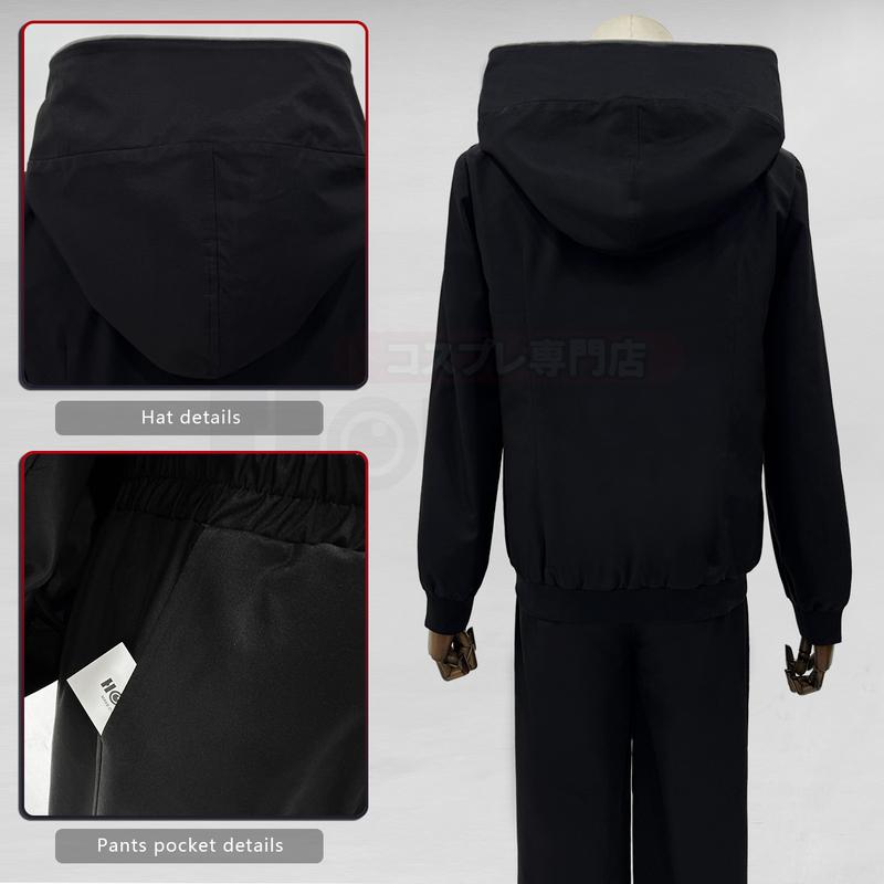 HOLOUN Jujutsu JJK Anime Itadori Yuji Cosplay Costume Wig Latest Hoodie Pants Halloween Christmas Convention Rose Net Synthetic
