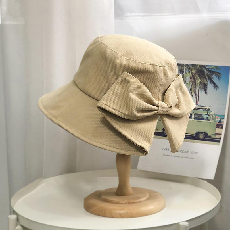 Women's Bucket Hats Bow Fashionable Cute Sweet Kawaii Summer Vacation Travel Big Brim Sunshade Sun Protection Hats For Girl
