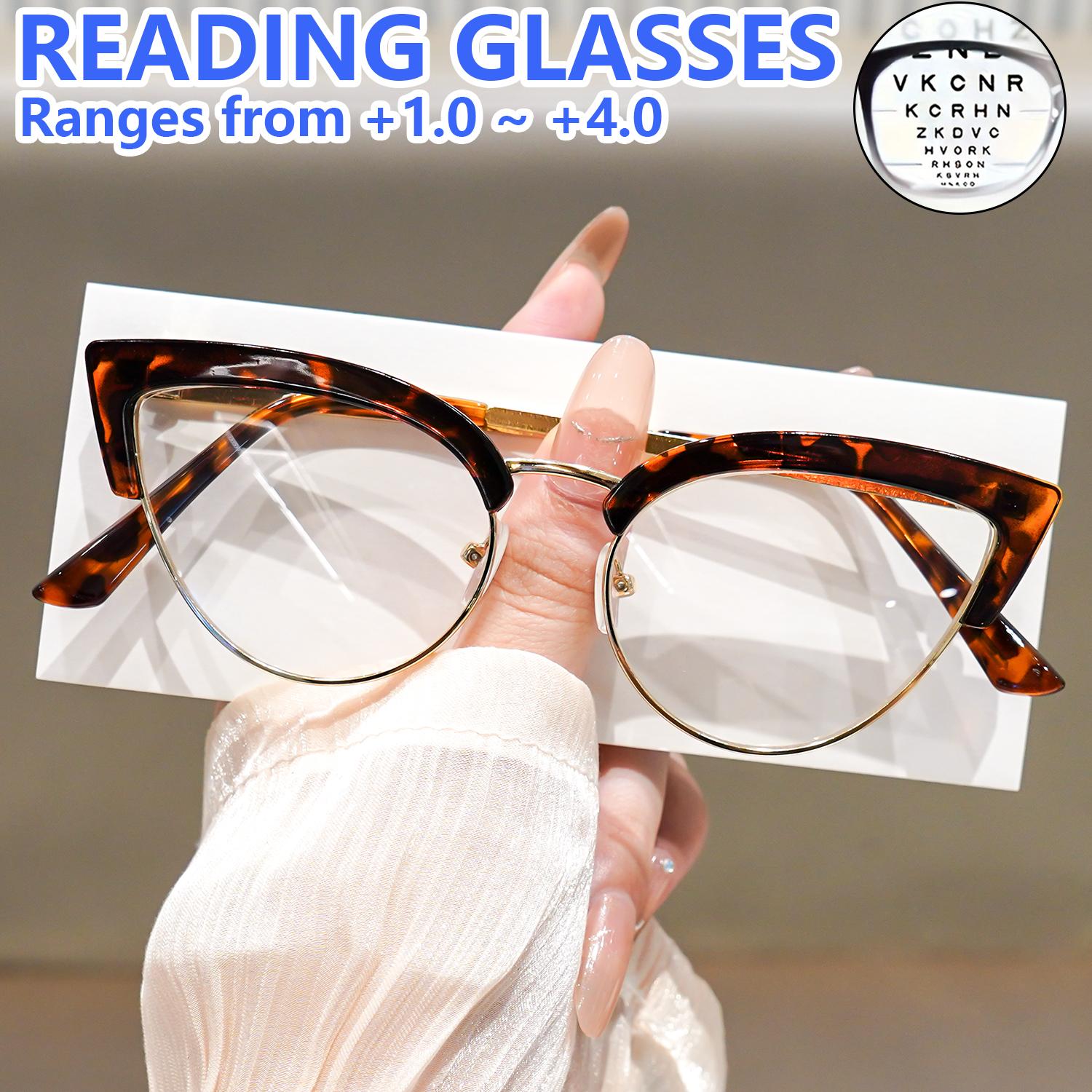 

Fashion Cat Eye reading eyeglasses Elegant as well as Stylish Trend with Comfortable Wear Magnification From +1.0 To +4.0 2.5