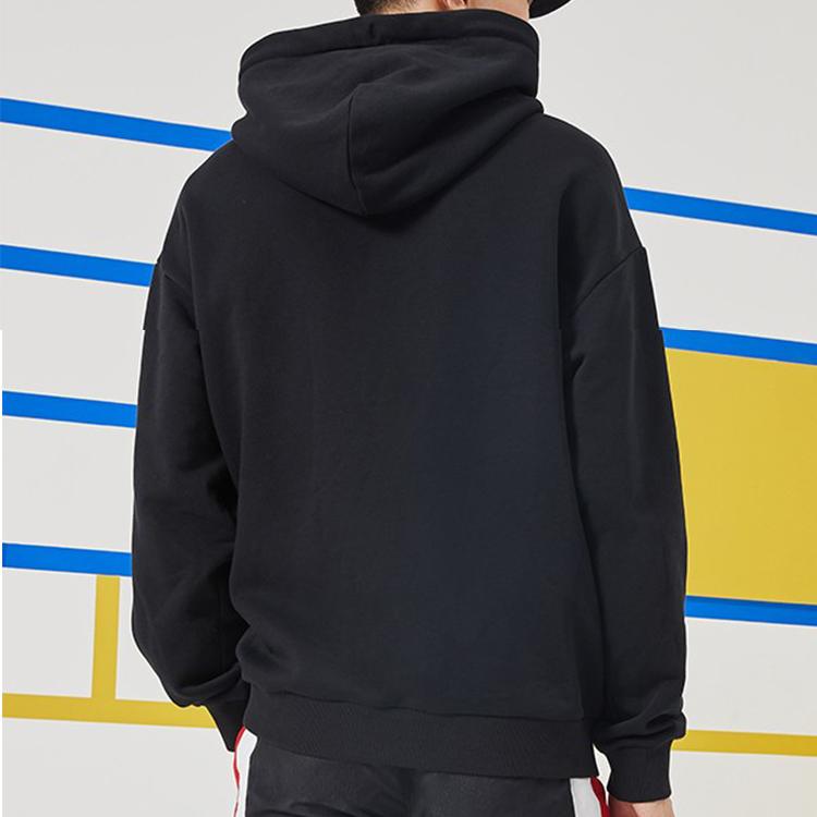 Li Ning Casual Sports Hooded Pullover Sweatshirt Women Sweatshirt Standard-Black AWDQ678-4