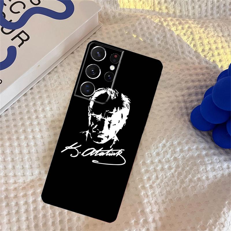 

Turkey Mustafa Kemal Ataturk Phone Case For Samsung Galaxy S24 S25 Ultra S9 S10 S20 S22 S21 Plus S23 FE Portector Cover Galaxy S22Ultra