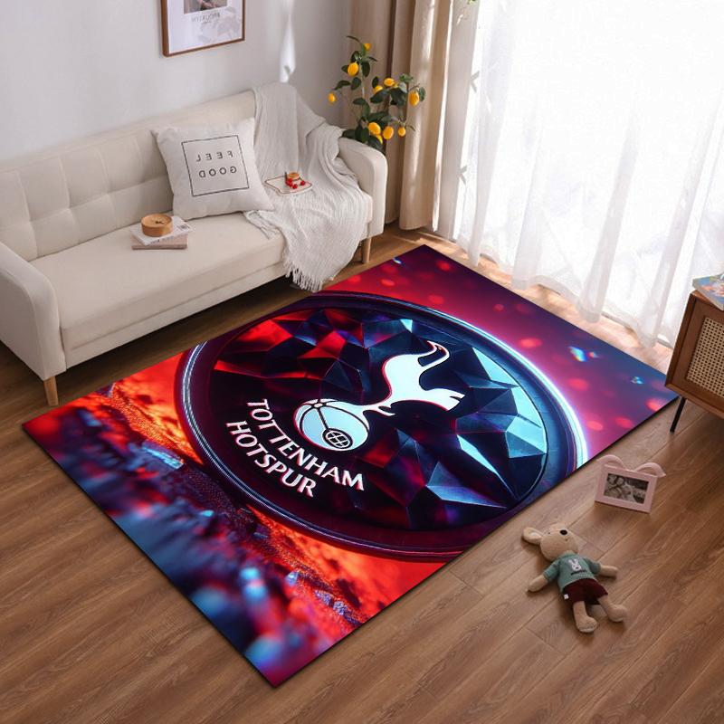 Tottenham Hotspur Logo Bedding Design Non-slip rug suitable for living room and bedroom sofas