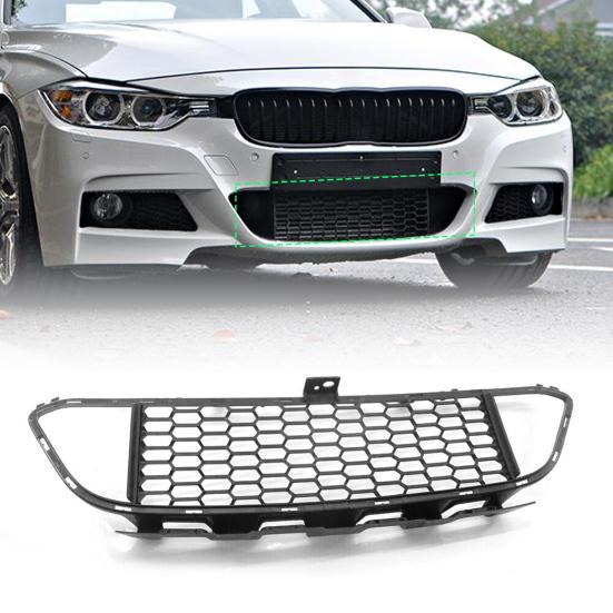 Front Center Lower Bumper Grill Grille Sturdy Replacement 51118068124 for BMW F30 12-17 Sports