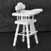 Miniatyr spisestue høy stol modell møbler for 1/12 dukkehus tilbehør