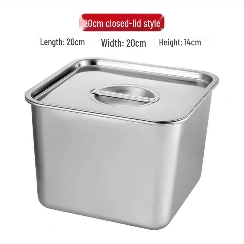 OLOEY Commercial Square Serving Pot with Lid