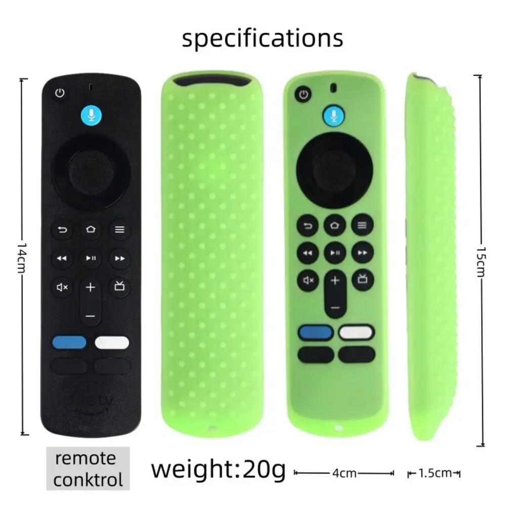 Silicone Protective Case with Lanyard Shockproof Soft Shell Remote Control Protector Cover for Amazon 2025 Fire TV Stick 4K/HD