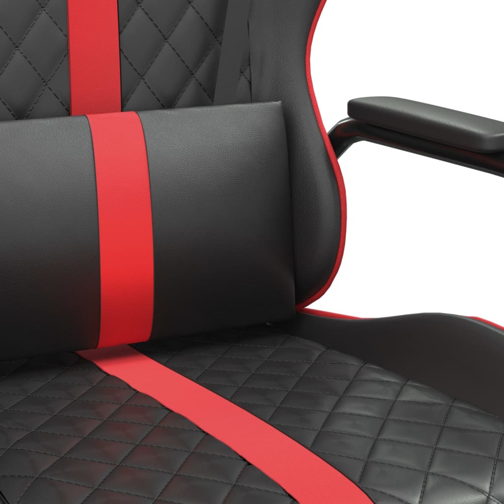 Gaming Chair Black and Red Synthetic Leather