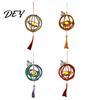 LED Candle Lantern Toy DIY Kit for Mid-Autumn Festival, Hollow Wooden Rotating Ring Making Set with Rabbit, Handmade Tassels
