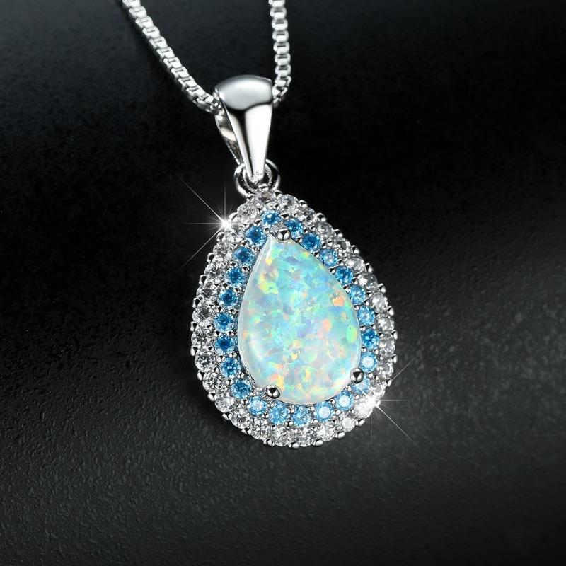1 Pc Elegant Simple Pendant Necklace With Synthetic Zircon Inlay Boho Vacation Style For Daily Wear Gift-Giving