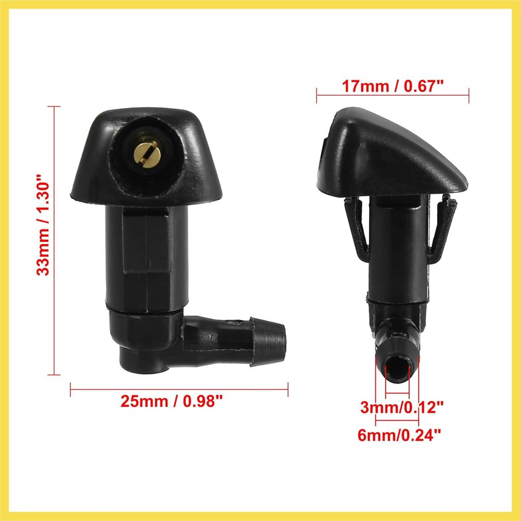 4pcs Car Front Windshield Wiper Washer Nozzle for Honda Civic 2006-2011 for Odyssey 2005-2010 for Accord 2003-2007 for Element 2003-2011