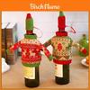 Christmas Knit Sweaters Wine Bottle Decor For Festive Dinner Table Setting