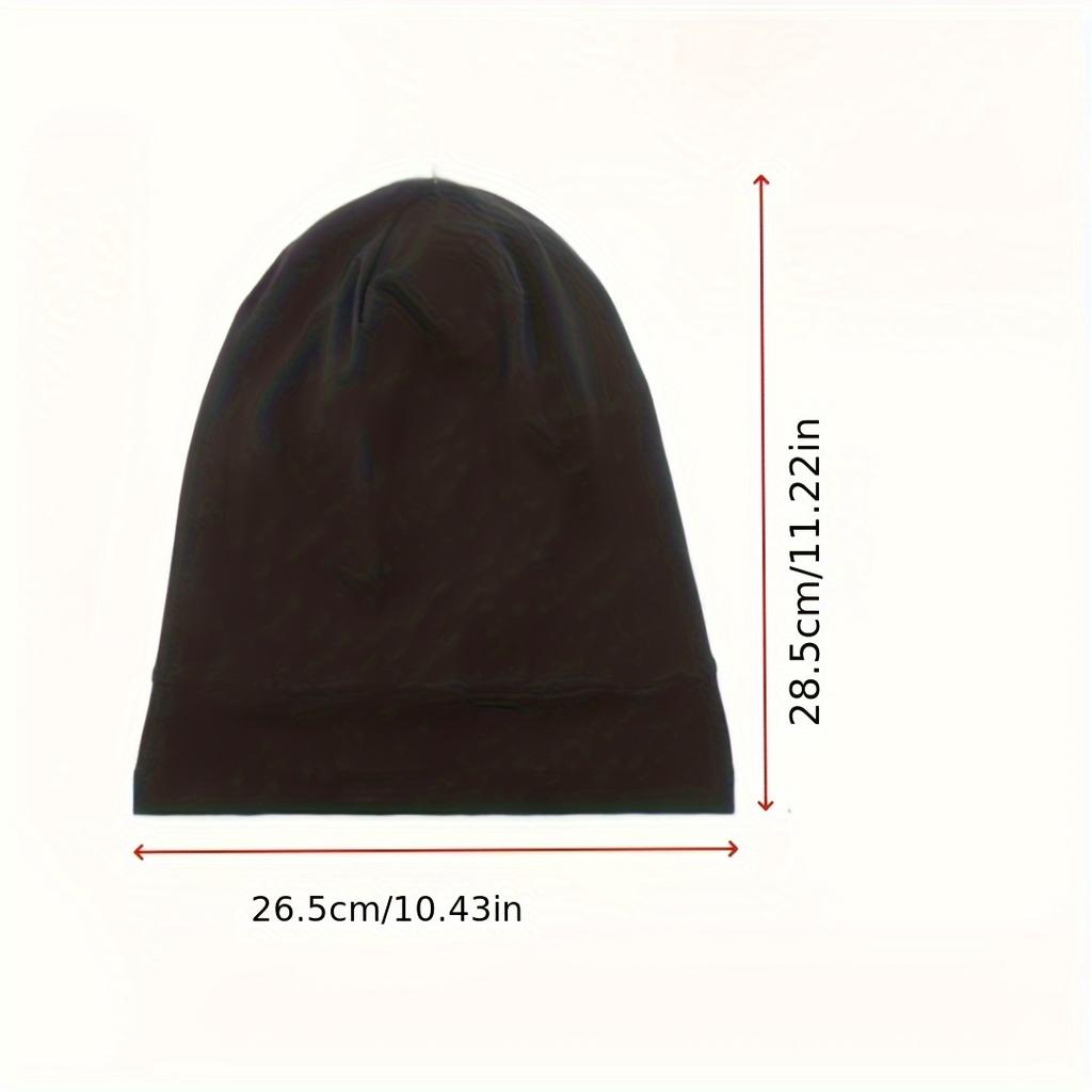 1pc Adjustable Satin Lined Double Layer Sleeping Hat For Hair Protection