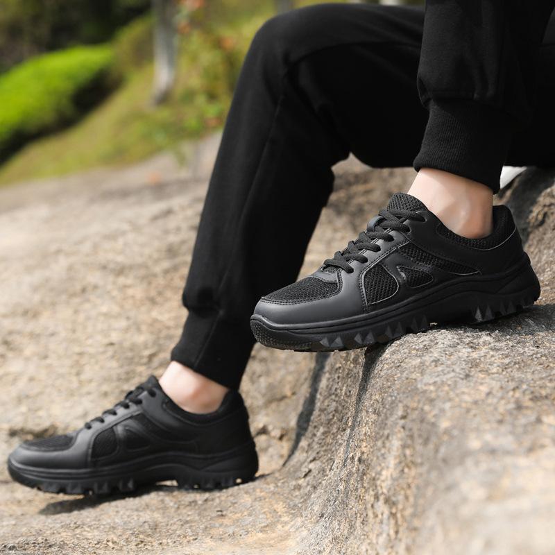 Student Running Shoes Autumn Mesh Hollow Breathable Shoes Outdoor Hiking Shoes Breathable Men's Versatile Shoes