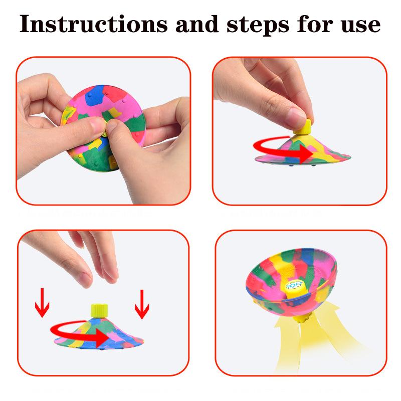 Bounce Bowls Ball Fidget Toy Decompression Spinning Stress Relief Pop Up Toy Outdoor Game Sports Fingertip Toy for Boys Girls