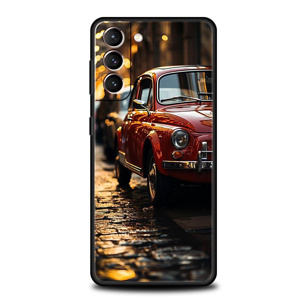 Classic Vintage Old Retro Car Phone Case For Samsung Galaxy S24 S23 S22 S20 Ultra S21 FE 5G S10 S9 Plus S10E S8 Soft Cover