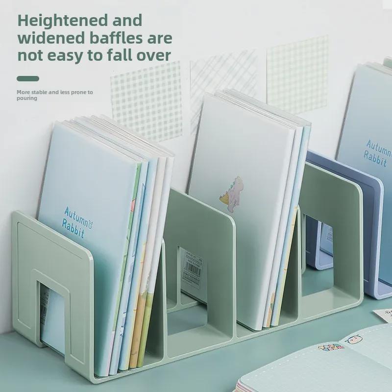 "Set of 4 Thickened Acrylic Morandi Book Stands for Desktop Office & Student Use"