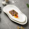 Creative Japanese Plate Irregular Shaped Long Plate Fish Plate High-End Sushi Plate Hotel Long Plate Ceramic Tableware