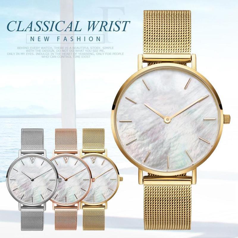 rose gold seashell mesh