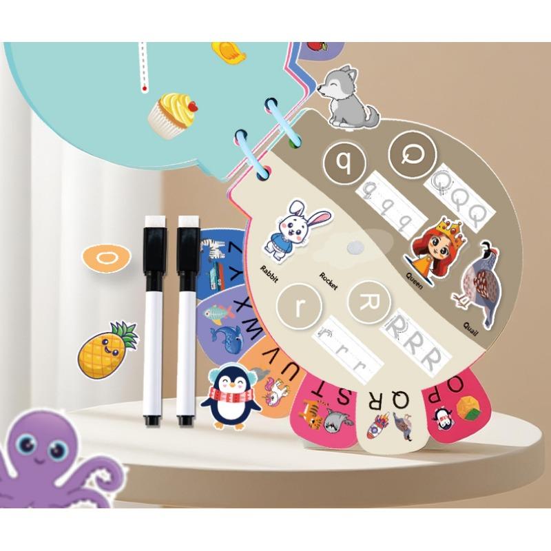 Kids Early English Education Thinking Development Quiet Sticker Puzzle Educational Toy
