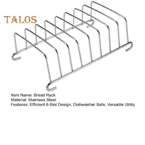 Nerezový stojan na chléb 8-drážkový držák toastů pro vzduchovou fritézu Obdélníkový stojan na toasty do kuchyně Nerezový stojan na chlazení chleba Víceúčelový stojan na toasty