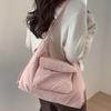 Schoolbag Solid color padded bag Women's messenger bag Simple versatile atmosphere Multifunctional lightweight backpack Backpack Tote bag