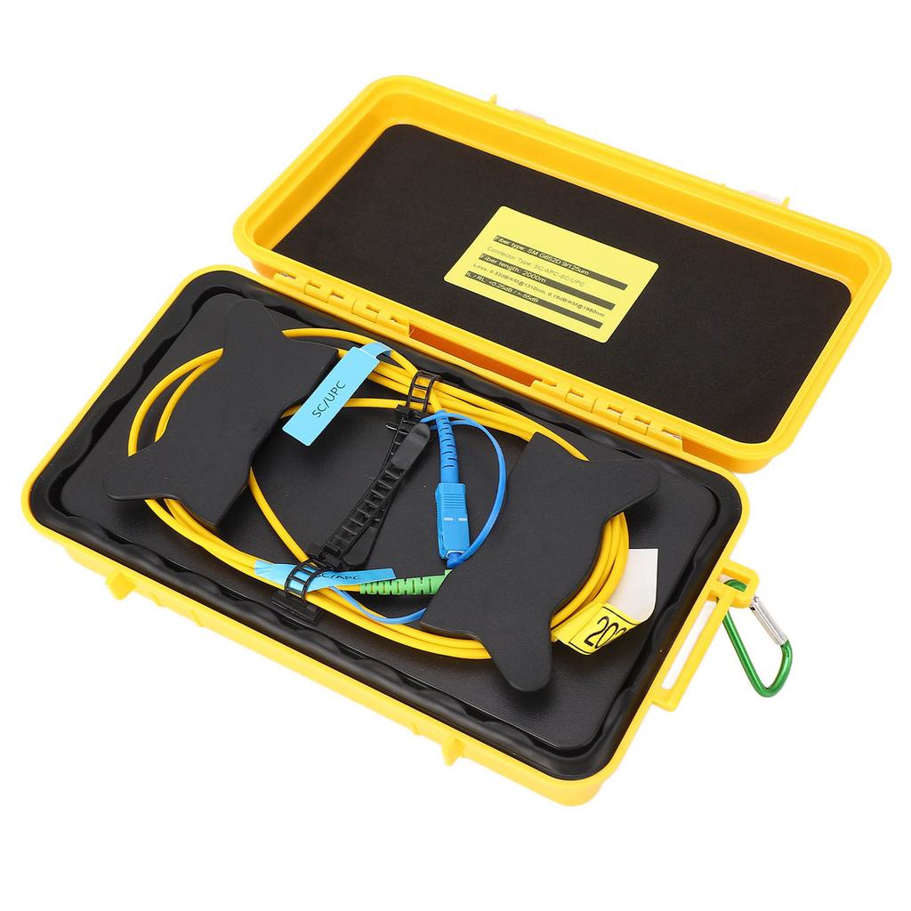 SC SC UPC 2KM OTDR Launch Cable Waterproof Portable Launch Cable Box for SM 1310 1550nm Single Mode Cable