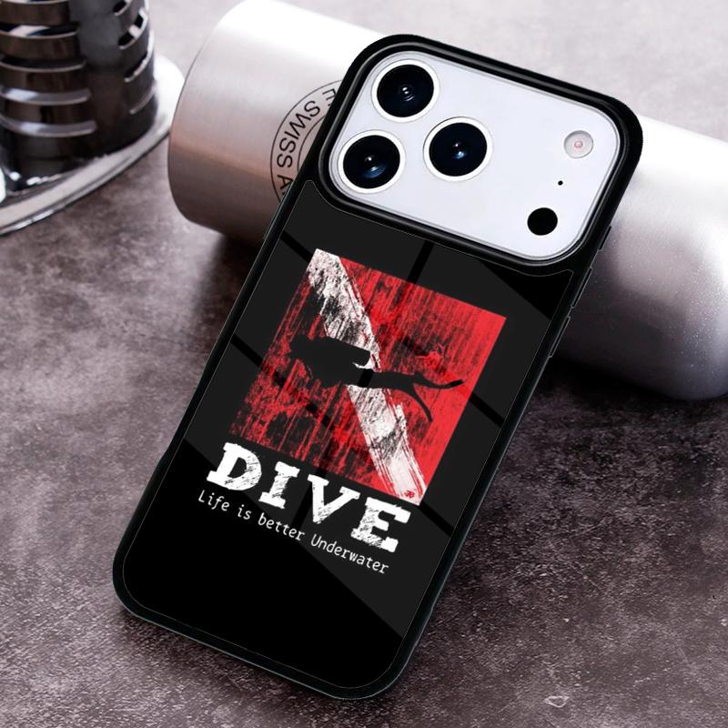 

Scuba Diver Underwater Diving Phone Case For iPhone 17,16e,15,14,13,12,11,Mini,Pro,MAX soft Silicone Cover iPhone 14 Pro