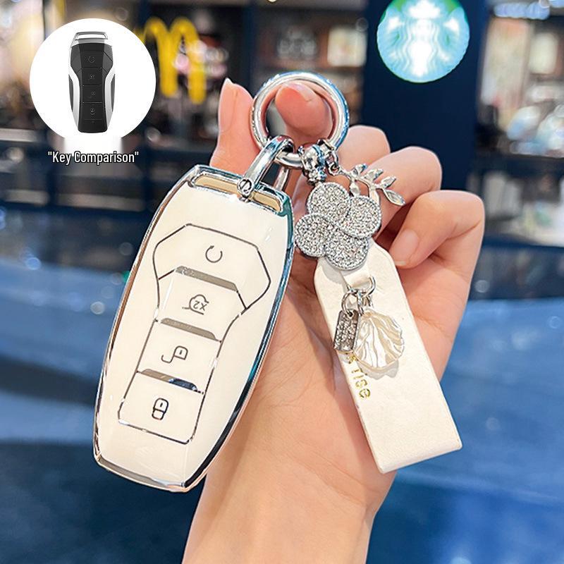 BYD Key Cover for Dolphin Song, Qin DMI, Han EV, Yuan Pro, Tang, Seal, GT, and Seagull - Summer Edition
