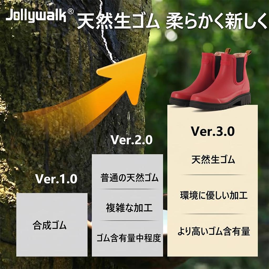 Rain Rain Small and Large Easy to Walk Comfortable for [Jollywalk] Women's Boots, Shoes, Boots, Rain, All-weather, Non-slip, Sizes, In, Waterproof,