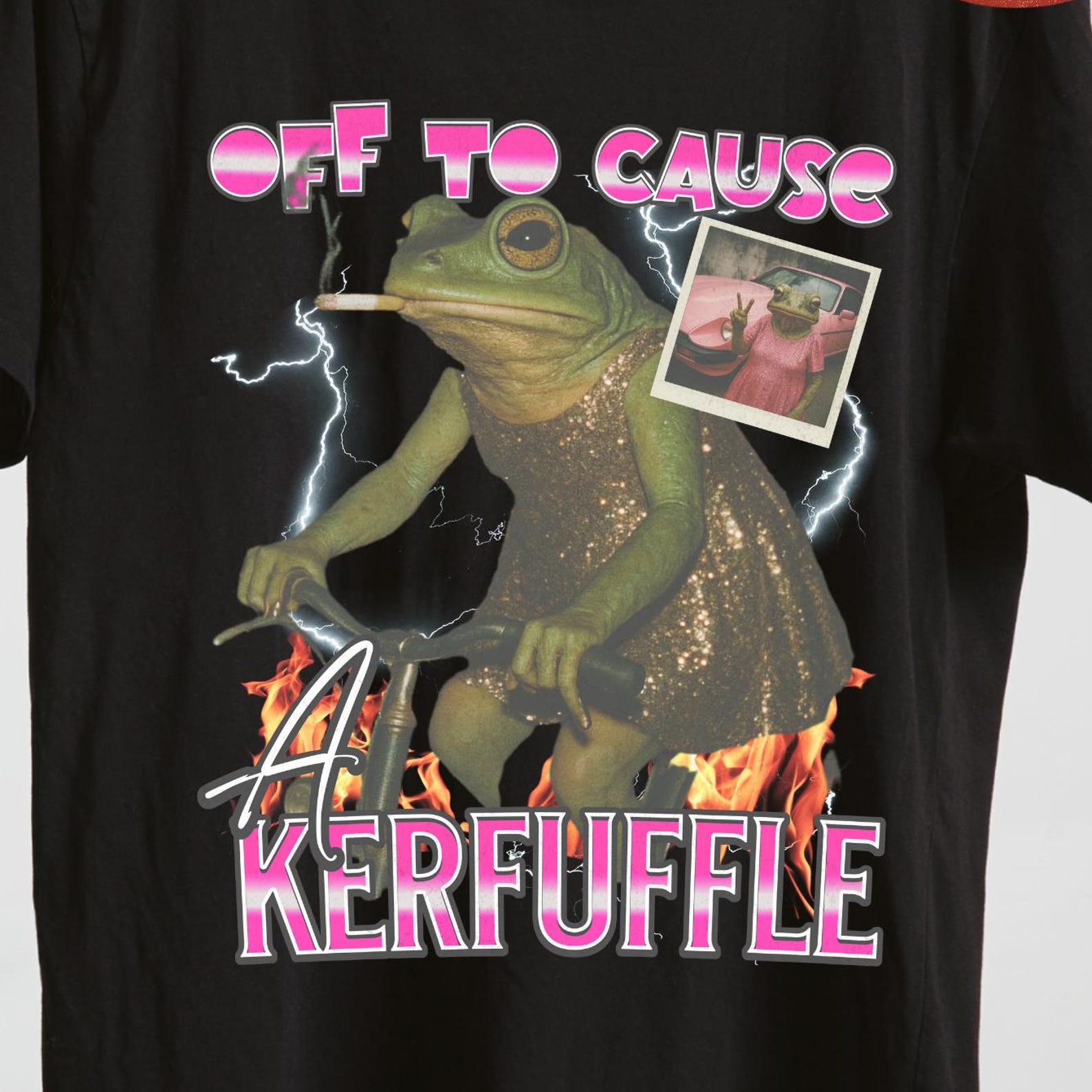 Funny Frog Graphic Tee – Retro Meme Shirt 3XL