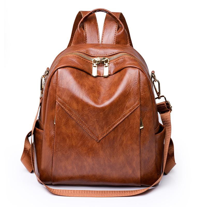Shoulder Bag Women's Soft Leather PU Backpack
