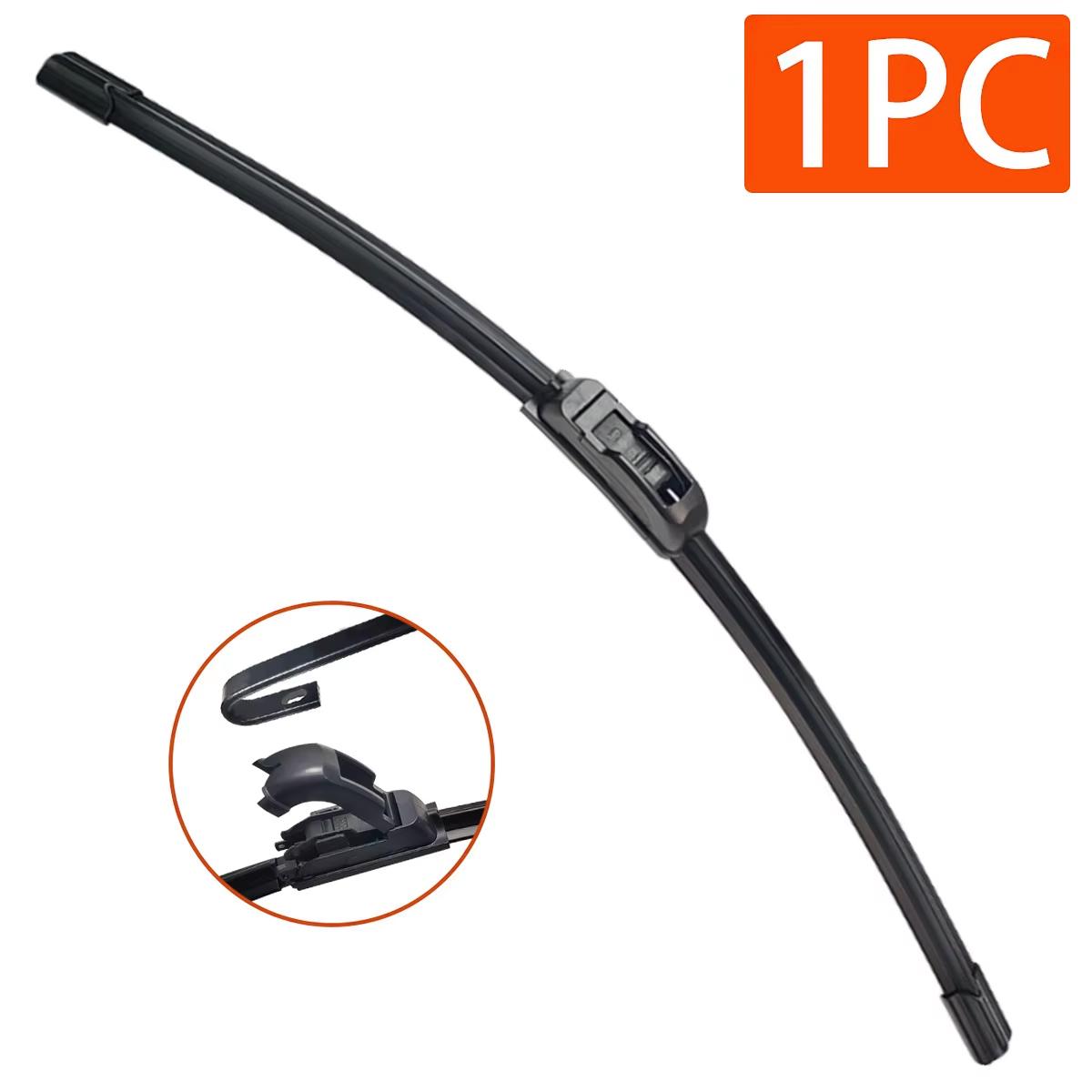YONGRUN Car Wiper Blade Universal J U-Shaped Hook 14 15 16 17 18 19 20 21 22 24 26  Frameless Unsupported Wiper Rubber Accessori 26 inch (650mm)