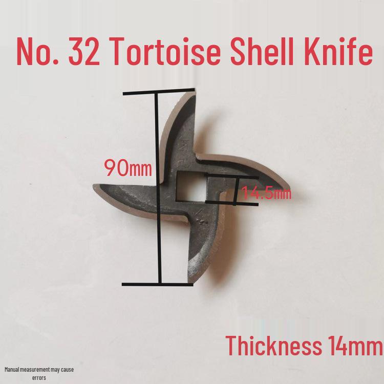 32-Type Meat Grinder Accessory Set: Cross Blade, Round Blade, Grating Plate, Hole Plate, Stainless Steel Blades