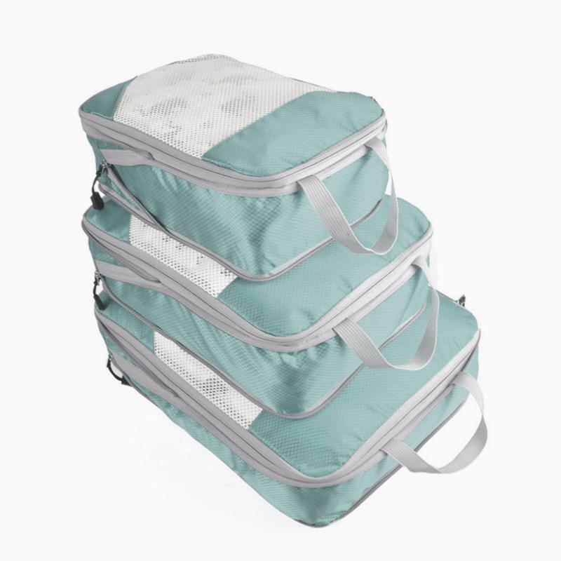 Reise-Kompressionsbeutel-Set: 3-teiliger Packorganizer für Koffer Kleidung
