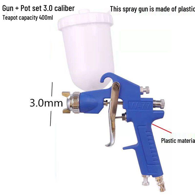 F75 High Atomization Latex Paint Sprayer for Furniture and Cars - Pneumatic Spray Gun with Lower Cup.
