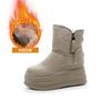 Snow Boots Women's 2025 Season New Thick-soled Inner Height Increase Small Short Boots Cold-proof and Hairy Casual Warm Women's Boots