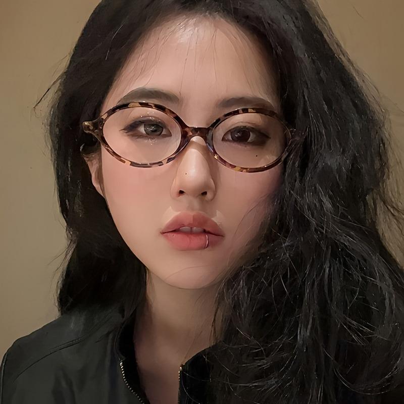 Blaulichtfilter Retro Y2K Stil Kleine Rahmenbrille Schicker Leopardenprint für TV Computer Telefongebrauch Perfekt für Partys