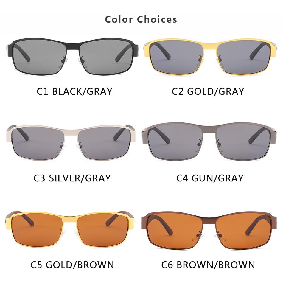 Polarisierte Sonnenbrille Männer Aluminium Magnesium Fahren Sonnenbrille Rechteck Shades Für Männer Oculos masculino Männlich
